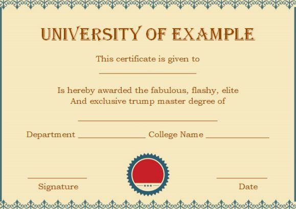 Masters Degree Certificates | Degree Certificate, Masters in Best Masters Degree Certificate Template