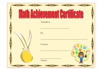 Math Achievement Certificate Template 5 Free | Certificate inside Math Achievement Certificate Templates