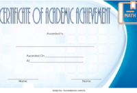 Math Achievement Certificate Template 7 Free Download within Math Certificate Template 7 Excellence Award