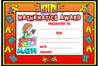 Math Awards Certificates | Teaching Math, School Award inside Math Award Certificate Template