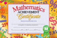 Mathematics Achievement Certificate, H-Va681 | Certificate throughout Math Achievement Certificate Printable