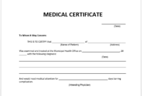 Medical Certificate | Doctors Note Template, Doctors Note intended for New Free Fake Medical Certificate Template