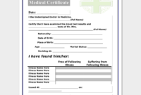 Medical Certificate From Doctor Template | 17+ Free Samples with Free Fake Medical Certificate Template