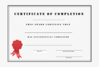 Medium Size Of Certificate Of Completion Template Free pertaining to Training Course Certificate Templates