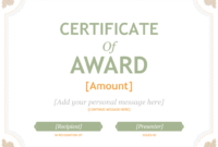Merit Award Certificate Template with Fresh Merit Award Certificate Templates
