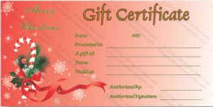 Merry Christmas Gift Certificate Template regarding Fresh Merry Christmas Gift Certificate Templates