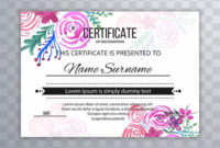 Modern Beautiful Certificate Design Template – Download Free within Beautiful Certificate Templates