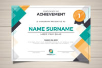 Modern Certificate Template In Flat Style Free Vector in Travel Certificates 10 Template Designs 2019 Free