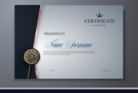 Modern Premium Certificate Award Design Template Vector Image in Award Certificate Design Template