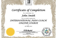 Mojjjo International Judo Coach Certification throughout Best Best Coach Certificate Template