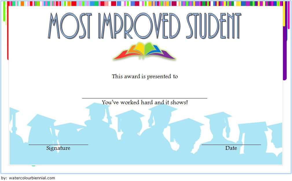 Most Improved Student Certificate Template Free Download 3 with regard to Most Improved Student Certificate