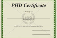 Most Valuable Phd Certificates For Download – 123Certificate with regard to Doctorate Certificate Template