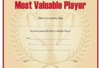 Most Valuable Player Certificate Template Download Printable regarding Mvp Certificate Template