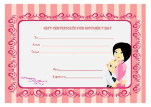 Mothers Day Gift Certificate Template – Demplates in Unique Mothers Day Gift Certificate Templates