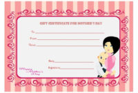 Mothers Day Gift Certificate Template – Demplates within Quality Mothers Day Gift Certificate Template