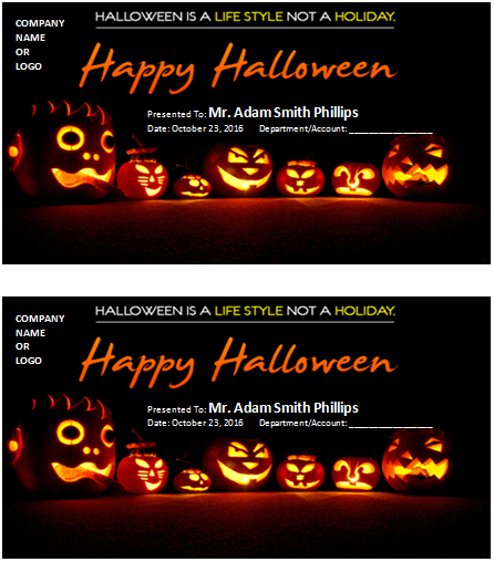 Ms Word Halloween Gift Certificate Templates | Word &amp;amp; Excel with regard to Fresh Halloween Gift Certificate Template Free