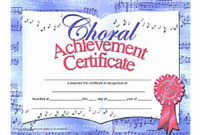 Music Achievement Award Certificate Best Of Choir for Unique Free Choir Certificate Templates 2020 Designs