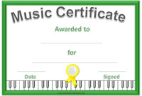 Music Certificate Template – Free And Customizable with Quality Piano Certificate Template Free Printable