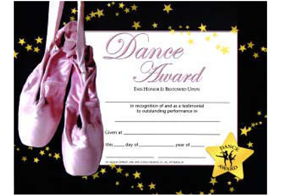 Music In Motion: Dance Award Certificate intended for Dance Award Certificate Template