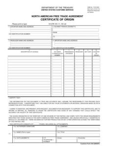 Nafta Certificate Of Origin – Parker & Co. Customs Brokerage intended for Fresh Nafta Certificate Template