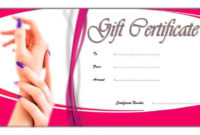 Nail Salon Gift Certificate Template Free 2 | Gift for Fresh Free Printable Manicure Gift Certificate Template