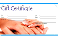Nail Salon Gift Certificate Template Free Printable 4 | Gift throughout Fresh Nail Gift Certificate Template Free