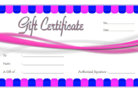 Nail Salon Gift Voucher Template Free 2 | Templates in Free Printable Manicure Gift Certificate Template