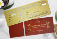 Nail Spa Gift Certificate & Envelope Nsd-Gct150 regarding Unique Nail Salon Gift Certificate