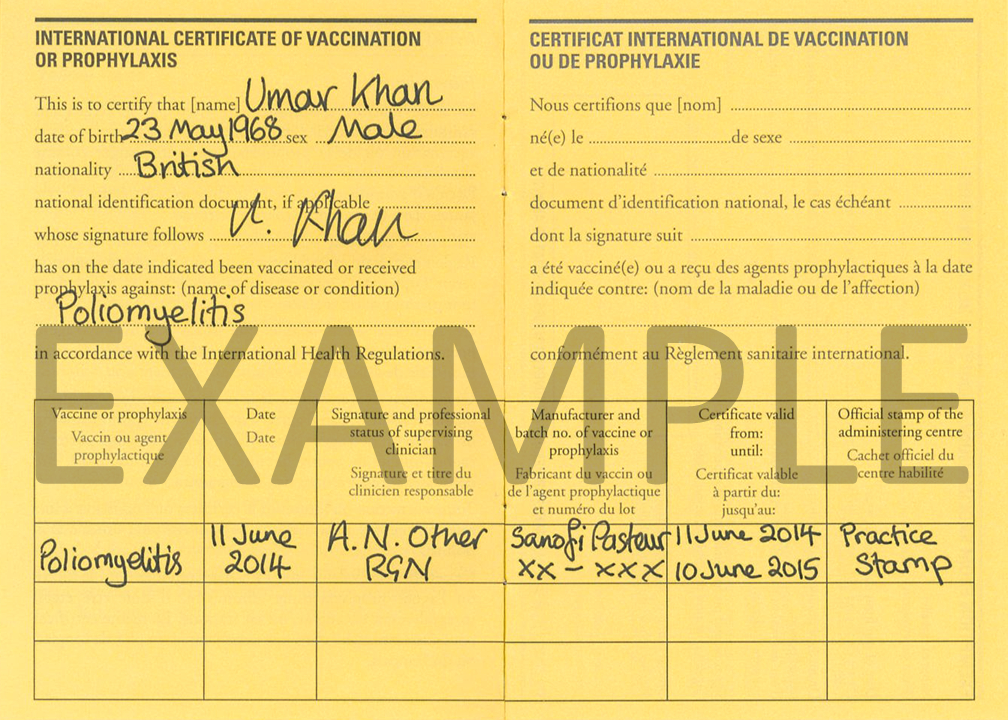 Nathnac - Polio Vaccination Certificate throughout Best Certificate Of Vaccination Template