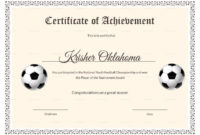 National Youth Football Certificate Template Inside Soccer with New Youth Football Certificate Templates