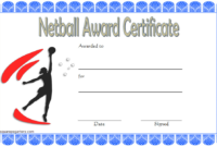 Netball Award Certificate Template Free | Certificate for Netball Participation Certificate Templates