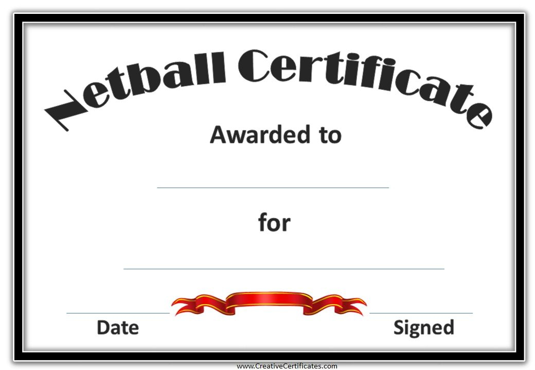Netball Certificates | Netball, Award Template, Certificate pertaining to New Netball Achievement Certificate Editable Templates