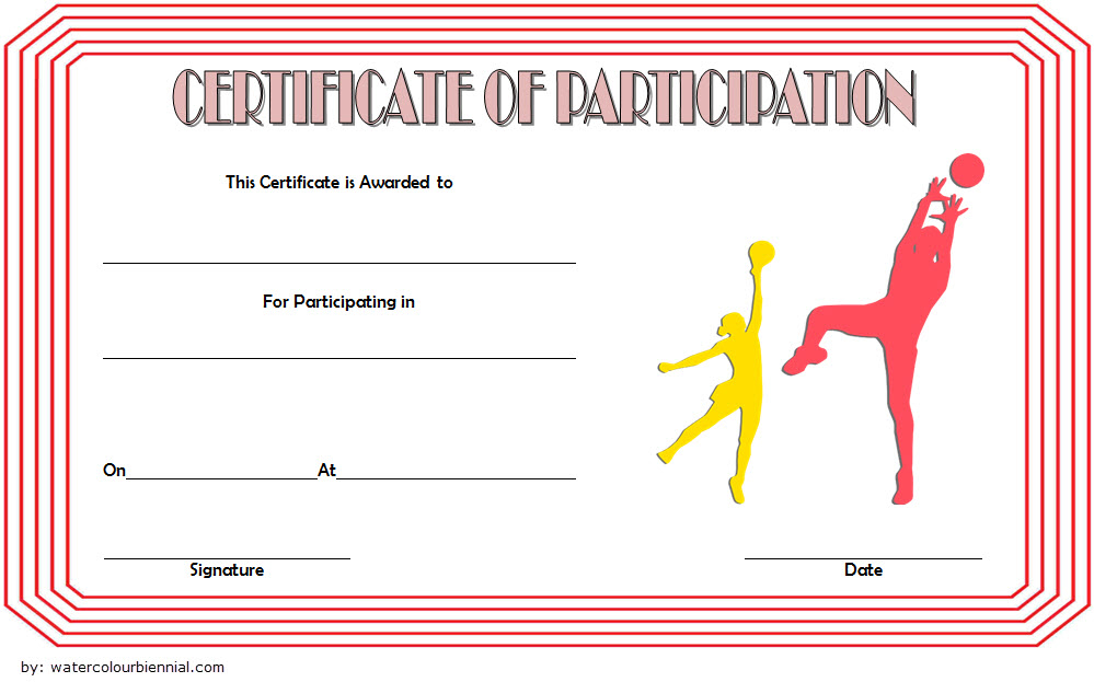 Netball Participation Certificate Template Free 2 Di 2020 with regard to Netball Participation Certificate Editable Templates