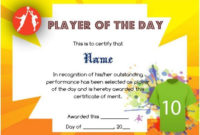 Netball Player Of The Day Certificate Template | Certificate inside Player Of The Day Certificate Template