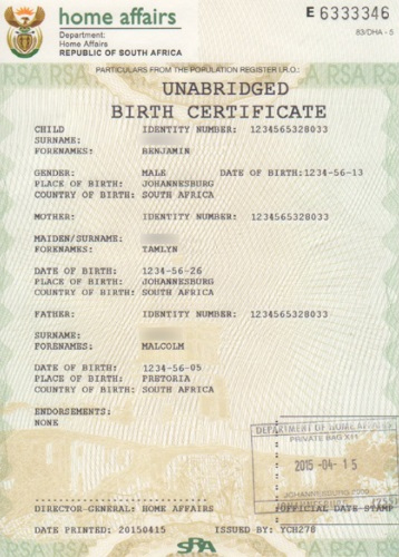 New Full Birth Certificates Issueddha » Move Up - Uk for South African Birth Certificate Template