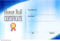 New Honor Roll Certificate Template Free 3 In 2020 for Quality Honor Roll Certificate Template Free 7 Ideas