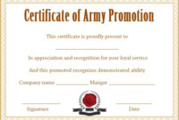 Officer Promotion Certificate Template – Template Sumo inside Best Promotion Certificate Template