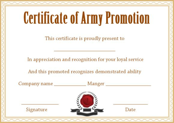 Officer Promotion Certificate Template - Template Sumo inside Best Promotion Certificate Template