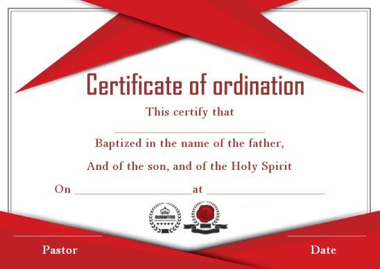 Ordination Certificate Template: 14+ Unique And Free with regard to Free Ordination Certificate Template