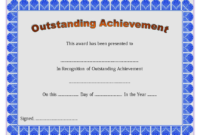 Outstanding Achievement Certificate Template Free Printable with Fresh Outstanding Effort Certificate Template