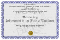 Outstanding-Achievement-In-The-Field-Of-Excellence with Outstanding Achievement Certificate