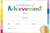 Painted Palette Certificate Of (Ctp0673) | Free Printable throughout New Certificate Of Achievement Template For Kids