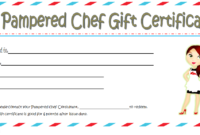 Pampered Chef Gift Certificate Template Free 2 | Pampered intended for Chef Certificate Template Free Download 2020