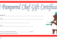 Pampered Chef Gift Certificate Template Free 3 | Gift in Certificate Of Cooking 7 Template Choices Free