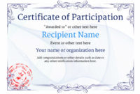 Participation Certificate Templates – Free, Printable, Add for Certificate Of Participation Template Ppt