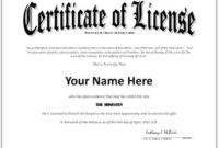 Pastor License Certificate Template - Google Search in Certificate Of License Template