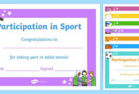 Pe Certificates For Participation (Teacher Made) for Best Table Tennis Certificate Templates Editable