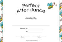 Perfect Attendance Certificate Template Download Printable within New Perfect Attendance Certificate Template