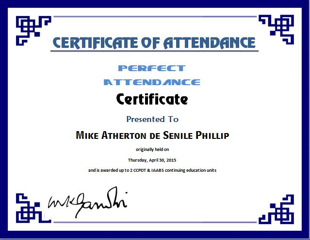 Perfect Attendance Certificate Template | Word &amp;amp; Excel Templates throughout New Perfect Attendance Certificate Template