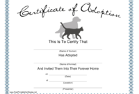 Pet Adoption Certificate Template Download Printable Pdf for Quality Dog Adoption Certificate Template